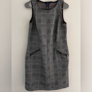 Womens APT 9 Plaid Mini Dress with Zipper Pocket